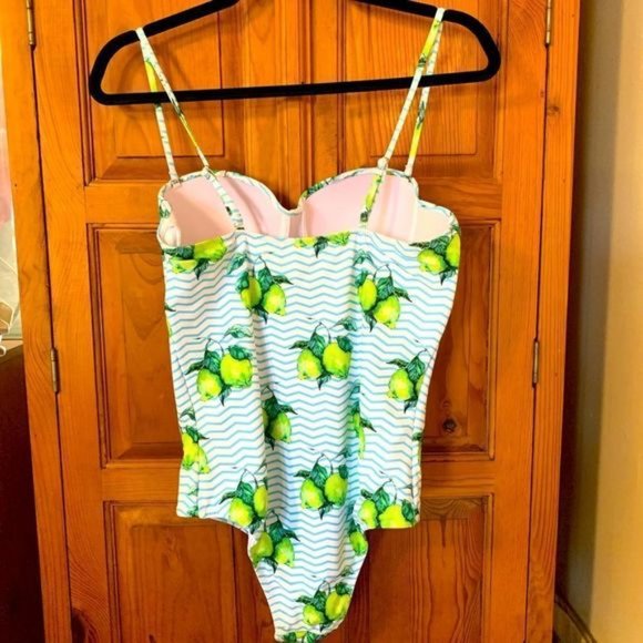 Cupshe Swimsuit Padded Baby Blue Green One Piece Size Small - Picture 3 of 4